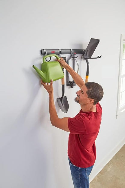 Rubbermaid FastTrack Garage Storage Utility Hooks 5 Piece Black All in One Rail - Image 9