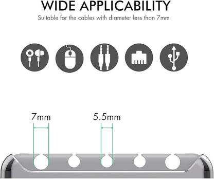 AHASTYLE Cable Organizer Holder 5 Slots Desktop Cord Wire Clips Keeper - Image 2