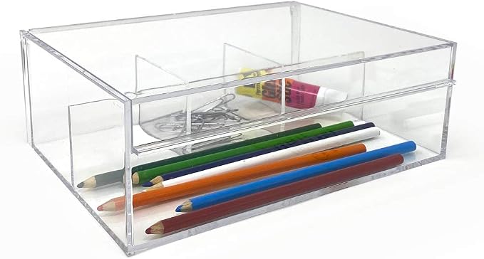 Isaac Jacobs 4-Compartment Clear Acrylic Organizer - Image 6