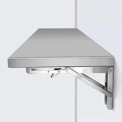 Stainless Steel Folding Table, Wall-Mounted Drop Leaf Table, Wall Mounted by MTSYXYM