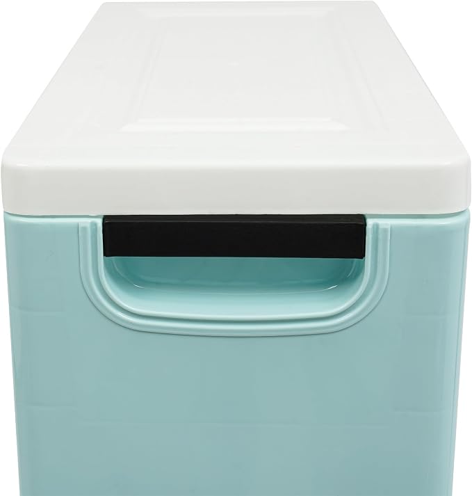 6 Drawers Plastic Storage Cabinet, Mobile Slim Utility Cart on Wheels, - Image 6