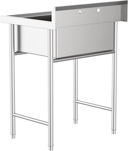 VINGLI Upgraded 28" Free Standing 304 Stainless Steel Utility Sinks - Image 6