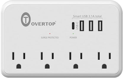 Overtop Wall Outlet Extender Surge Protector by OVERTOP