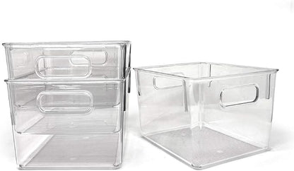 Isaac Jacobs 3-Pack Medium Clear Storage Bins - Image 4