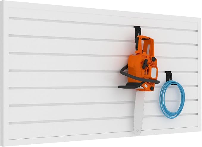 Slatwall Panel Garage Organizer PVC Slatwall Heavy Duty Wall Mounted Rack by BRITINE