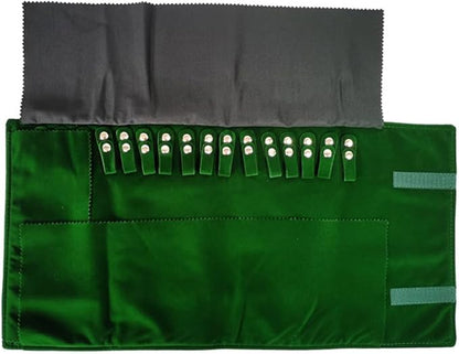 Premium Jewelry Roll Organizer for 16 Necklaces 55cm x 29cm Metal Snap & Velcro - Image 4