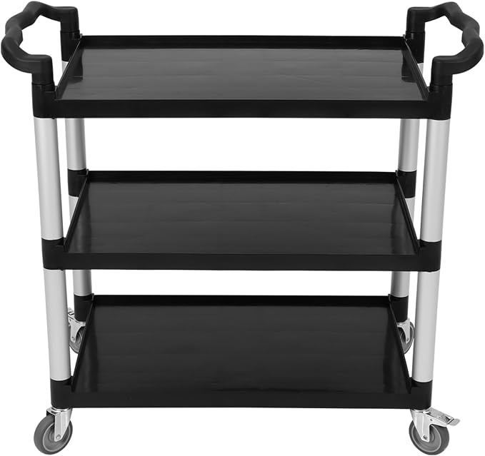 3-Tier Plastic Service Utility Cart by Unknown