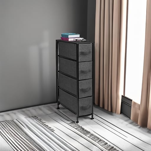 Sorbus Narrow Dresser with 4 Drawers - Image 6