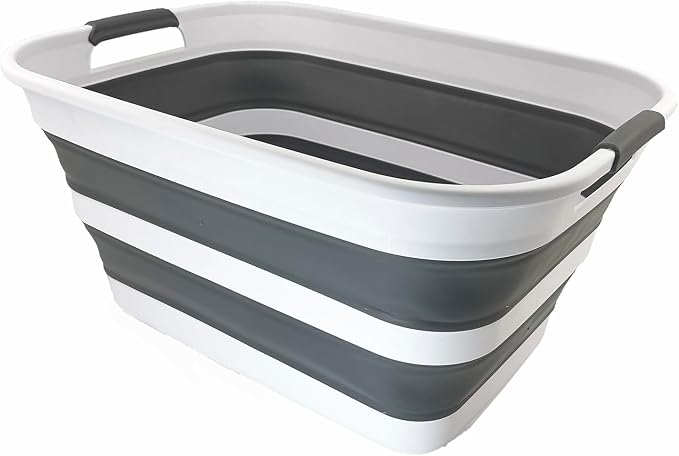 SAMMART Collapsible Plastic Laundry Basket by SAMMART