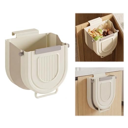 Collapsible Hanging Trash Can for Kitchen: Foldable Hanging Garbage Bin by Unknown