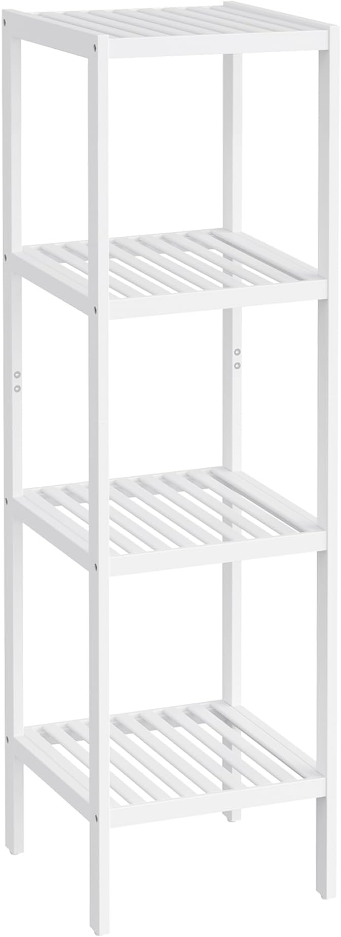 SONGMICS Bamboo Storage Shelf, 4-Tier Shelving Unit, in the Entryway, Living by Unknown