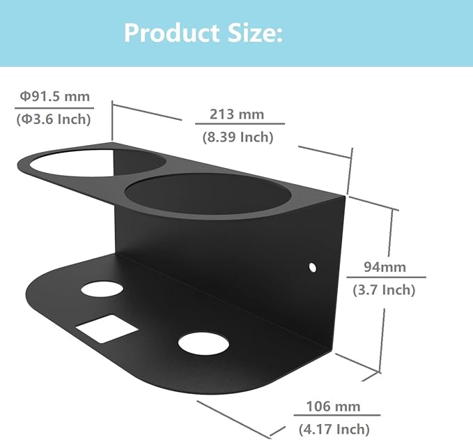 JINGCHENGMEI 2Pcs of 2 Spray Bottles Holder, Steel Wall Mount Storage Organizer - Image 3