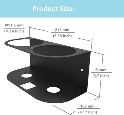 2 Spray Bottles Holder, Steel Wall Mount Storage Organizer - Image 2