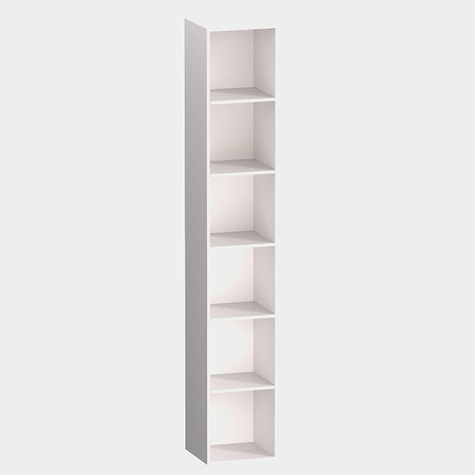 6 Cube Storage Organizer, 6 Tier Vertical Cube Bookcase Freestanding Storage by VAFHYLLIS