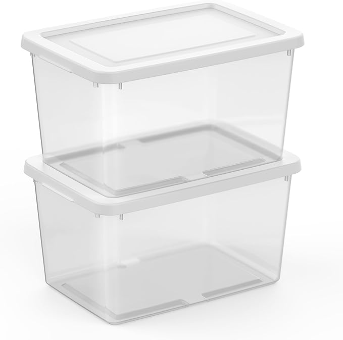 Sterilite 6-Pack Clear Storage Box, Stackable Container Bins - Image 6