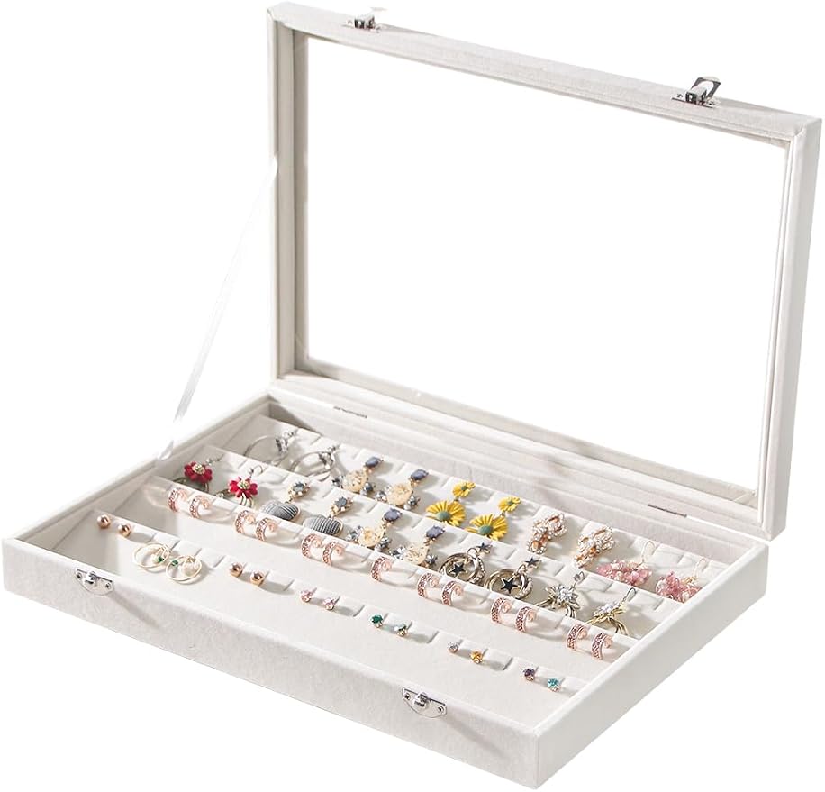 Coward Earring Organizer Tray Box by FocusOnJewelryDisplay15yrs