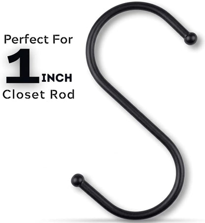 30 Pack Black S Hooks for Hanging Plants, Metal Hooks for Hanging, S Hooks for - Image 2
