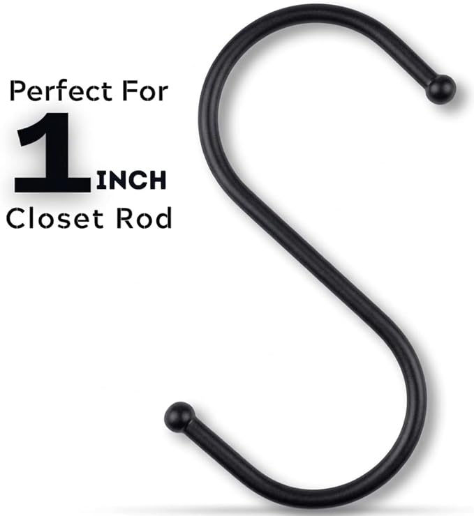 WHITECLOUDZ 20-Pack Black S Hooks - Image 2