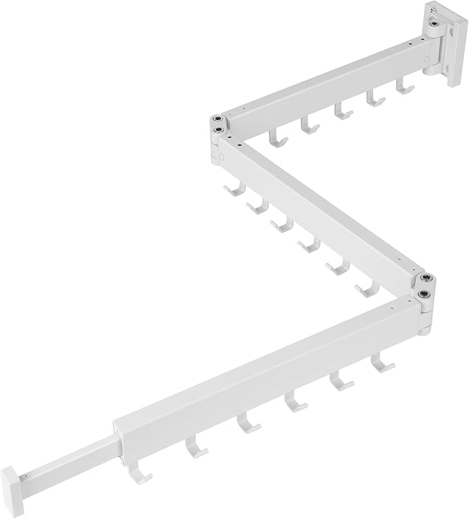 Clothes Drying Rack Wall Mounted, Retractable Collapsible Space Saver by Unknown