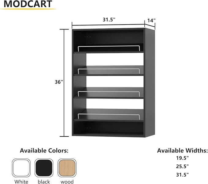 Shoe Shelf Short Tower Closet Unit, Modular Wood Closet System Organizer - Image 3