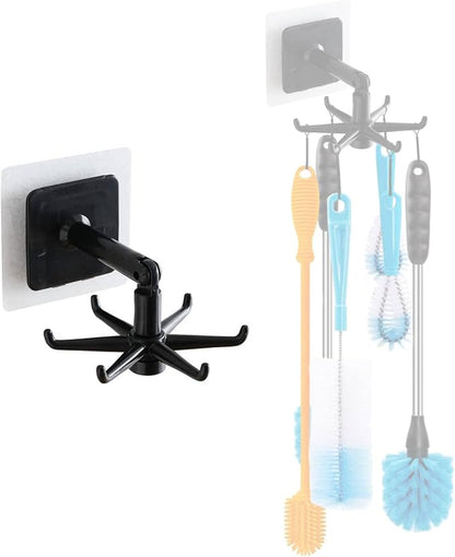 YeeBeny Water Bottle Brush Holder 360 Degrees Rotating Folding Hook by YeeBeny