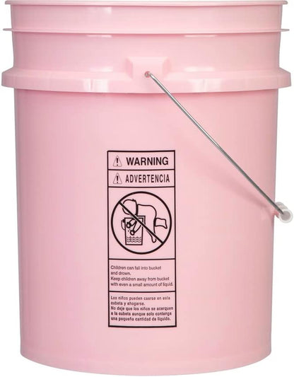 House Naturals 5 Gallon Pink Food Grade Plastic Storage Bucket - Image 3