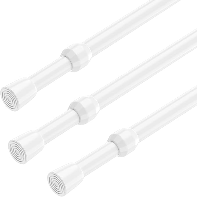 AIZESI Spring Tension Rods Adjustable 26 to 39 inch Tension Curtain Rod Small by AIZESITENSIONROD