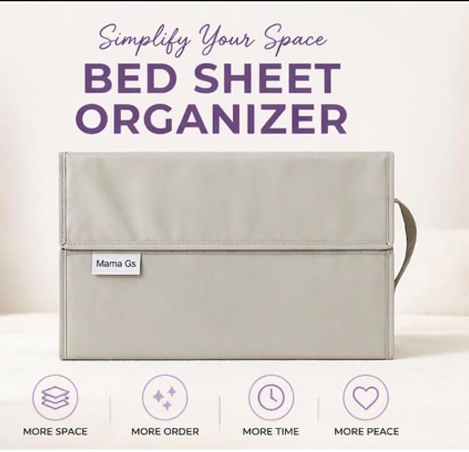 4 Pack Bed Sheet Organizer and Storage - Image 6