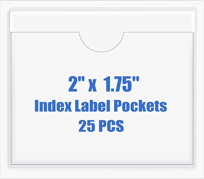 Origin-Joy 25 PCS Self-Adhesive Index Label Pockets by Origin-Joy
