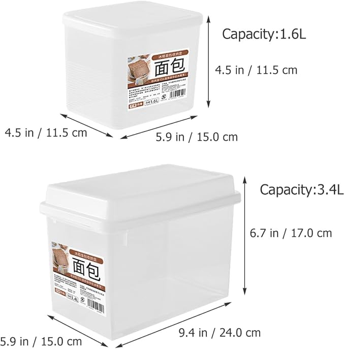 2pcs Transparent Bread Storage Box - Image 5