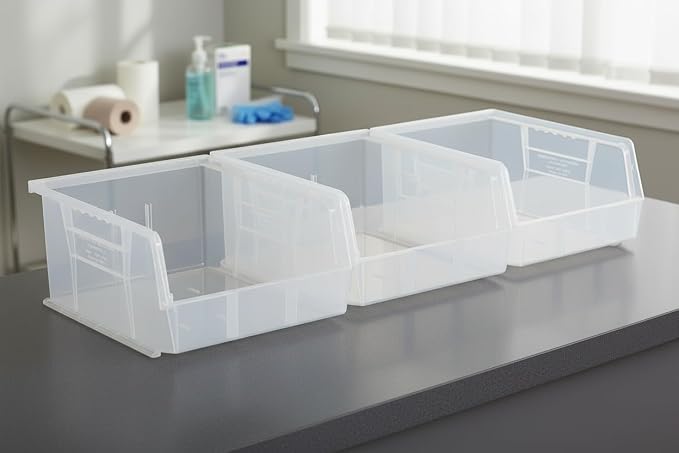 HE HUDSON EXCHANGE 11" x 11" x 5" Plastic Stackable Storage Bin - Image 2