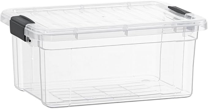 Superio Clear Storage Box with Lid, 36 Quart Plastic Container Bins by Superio