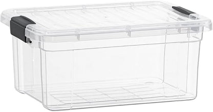 Superio Clear Storage Box with Lid, 36 Quart Plastic Container Bins by Superio