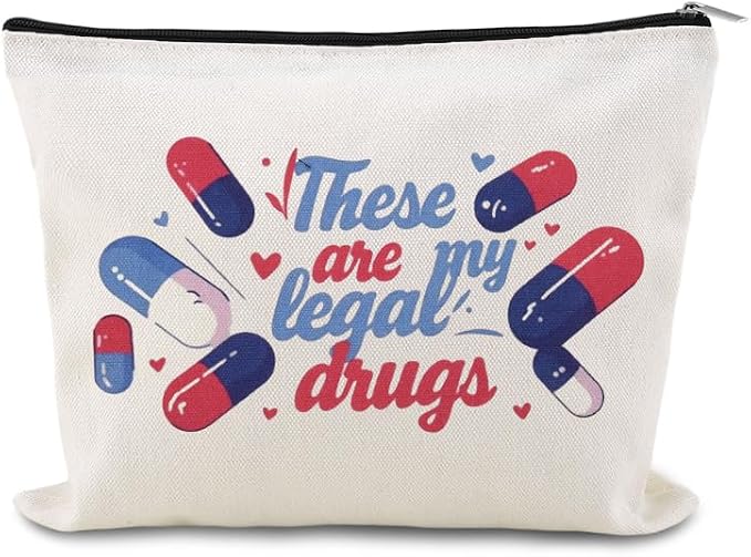 Medicine Bag for Purse Travel Makeup Bag for Women Patient Nurse Birthday by YangQian