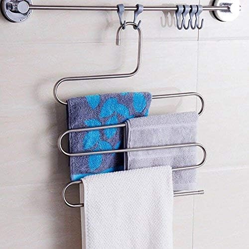 devesanter Pants Hangers Non-Slip S-Shape 4 Pack Trousers Hangers Stainless - Image 4
