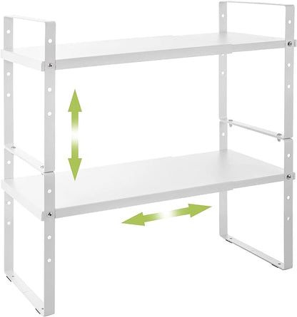 Across-Star Expandable Cabinet Shelf Organizer Rack, Stackable Kitchen Counter by Acorss-Star