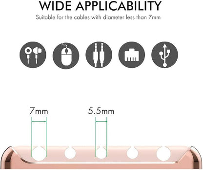 AHASTYLE Cable Organizer Holder 5 Slots Desktop Cord Wire Clips Keeper - Image 2