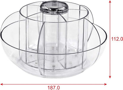 360 Rotating Makeup Organizer, Bathroom Makeup Carousel Spinning Holder Rack - Image 4