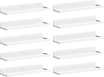 Lifewit Floating Shelves for Wall, 10 Pack White Acrylic Shelf 15" Room Decor by Lifewit