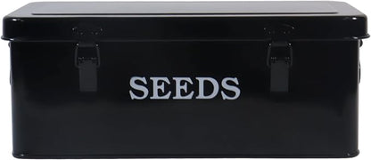 Seed Storage Box Metal Seed Container Seed Packet Storage Organizer, Seed by Gdfjiy