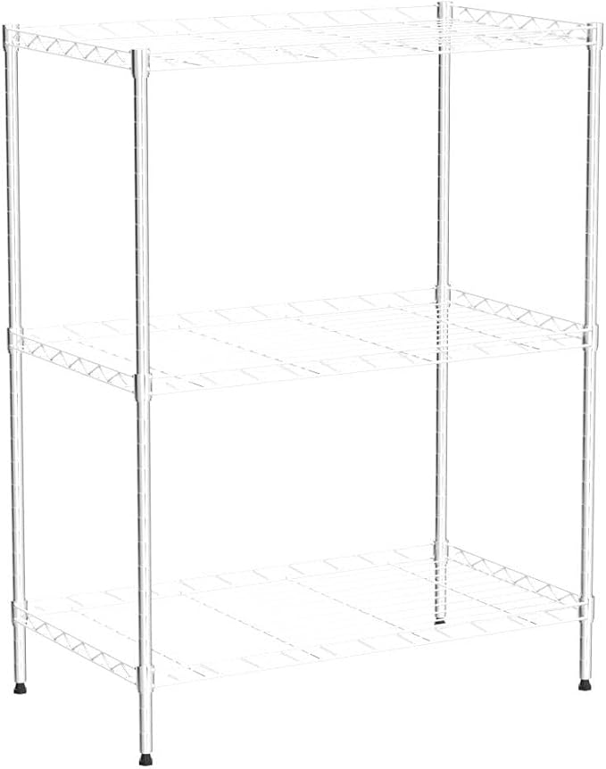 NChanmar 3-Tier Wire Shelving Unit Storage Shelves Shelf Organizer 30"x23"x12" - Image 5