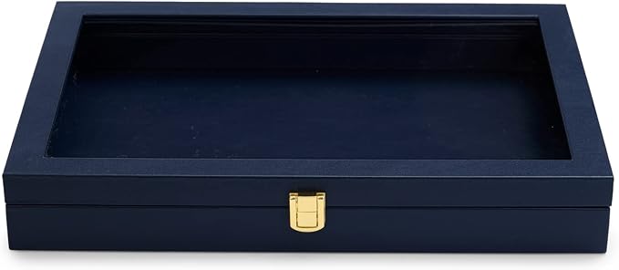Oirlv Premium Blue Leather Flat Jewelry Tray - Image 6