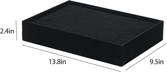 Byken 2 Pcs Ring Organizer Dish Tray, Stackable Jewelry Organizer Trays - Image 6
