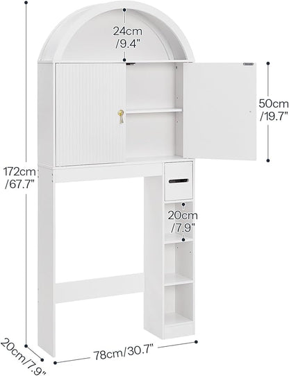 HOOBRO Over the Toilet Storage Cabinet, 67.7'' Tall Bathroom Organizer - Image 2
