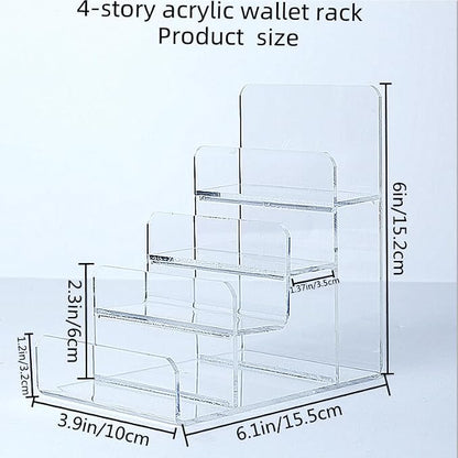 Acrylic Wallet Display Stand Purse Handbag Organizer, Acrylic Display Shelf - Image 3
