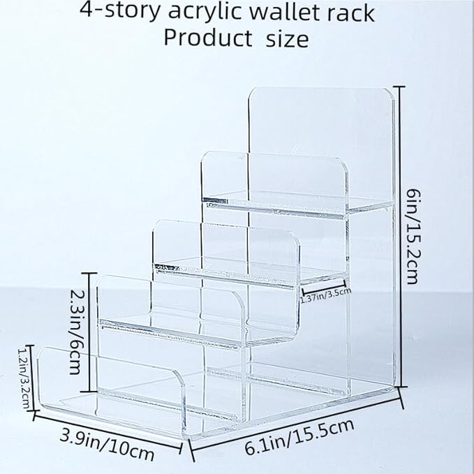 Acrylic Wallet Display Stand Purse Handbag Organizer, Acrylic Display Shelf - Image 3