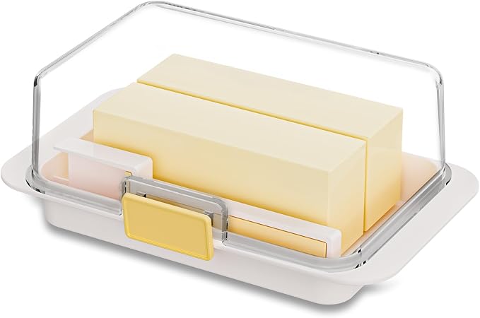 White Airtight Butter Dish by Unknown