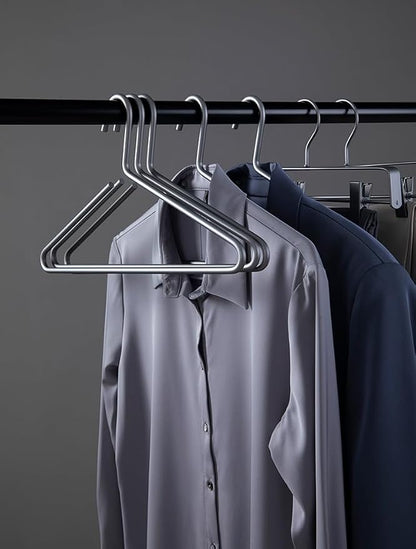 Premium Matte Titanium Gray Aluminum Coat Hangers 10 Piece Set, 16.5” Extra - Image 2