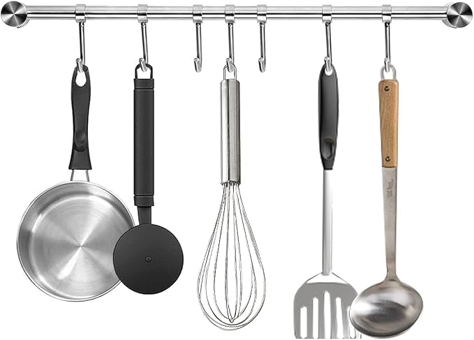 Audmore Kitchen Utensil Rack 1 PCS, 15.6” Pot & Pan Hanging Rack Wall Mount | by Audmore