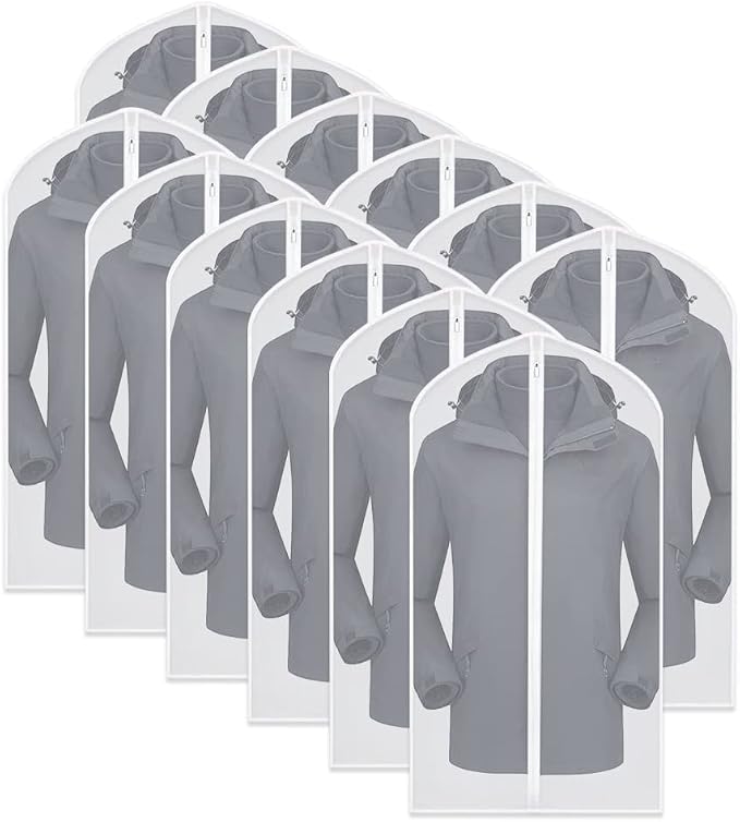 Garment Bags for Hanging Clothes Breathable Suit Bag Covers by HomeClean